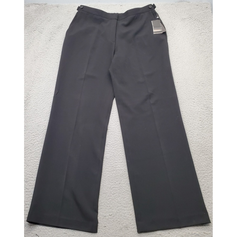 Slates Essential Trousers Pants Womens 14L Black Adjustable Waist Stretch Formal